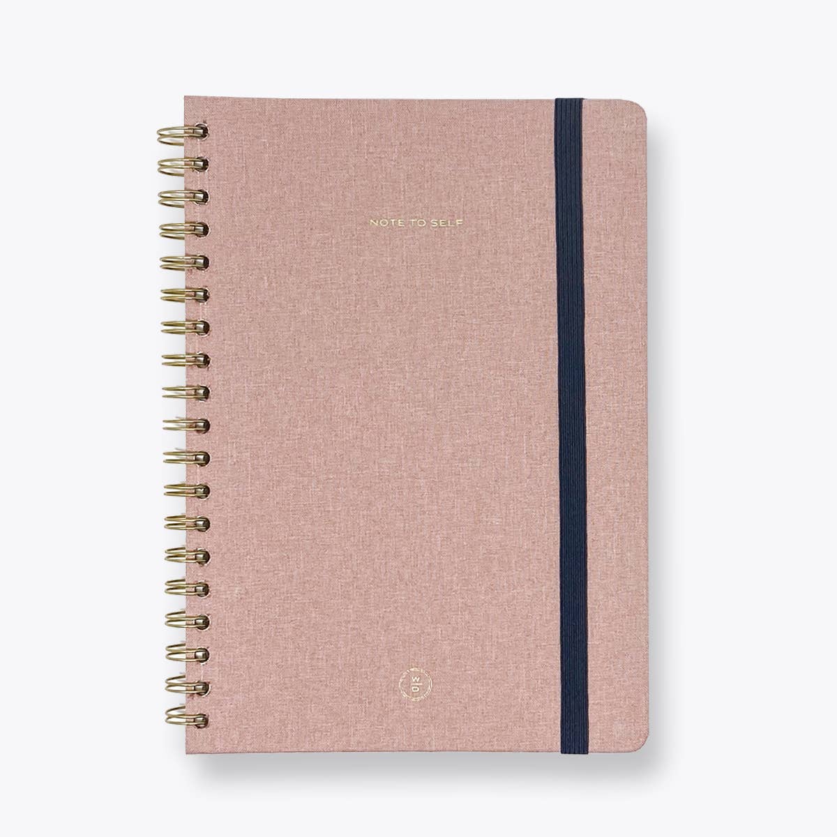 Pink Linen Spiral Note to Self Notebook