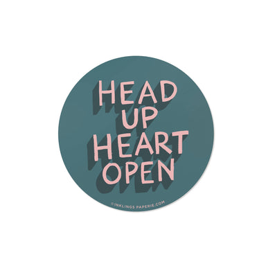 Head Up Heart Open Sticker