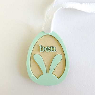 Personalized Easter Basket Tags, Egg Shape