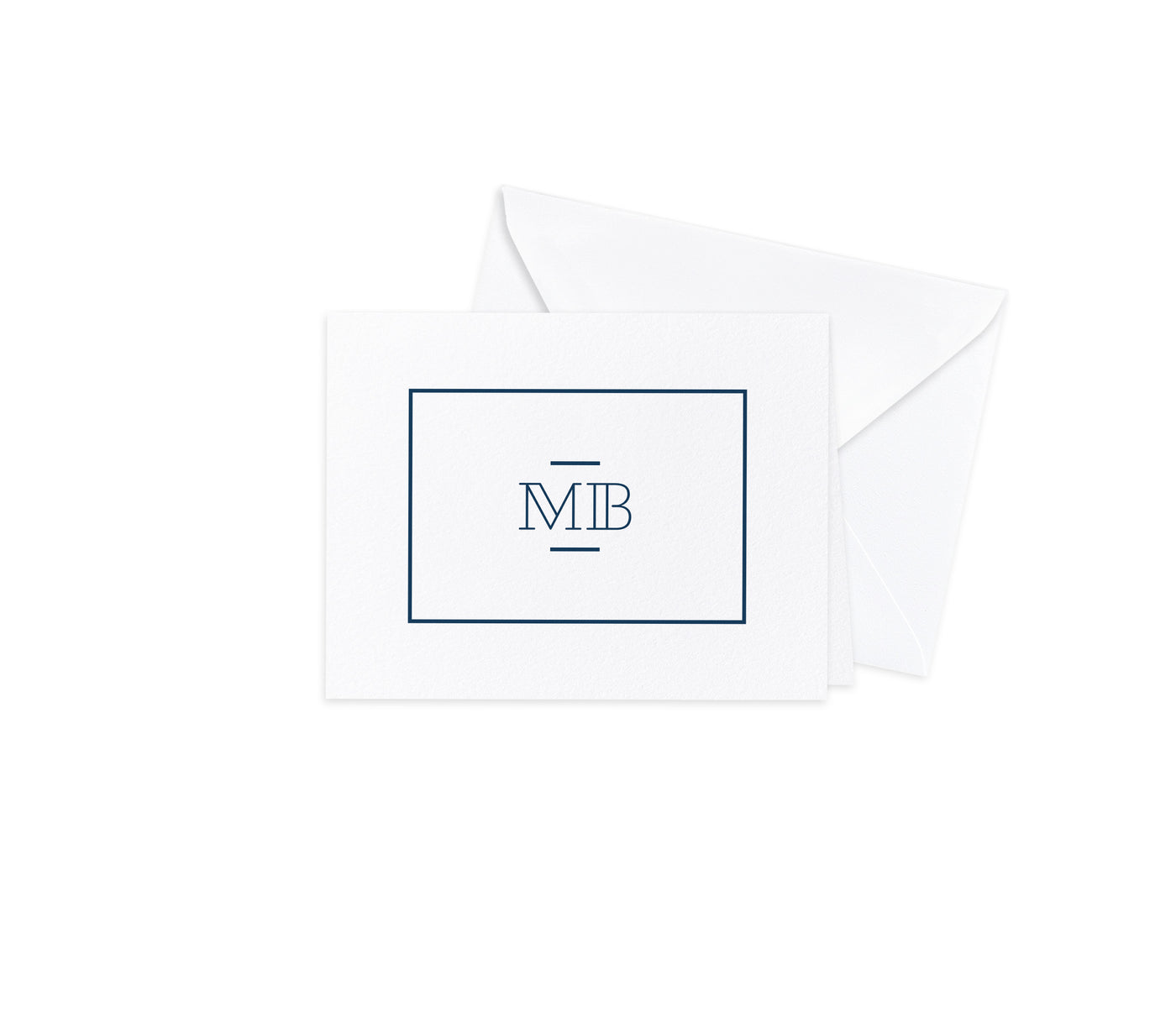 Open Monogram Folded Notecards