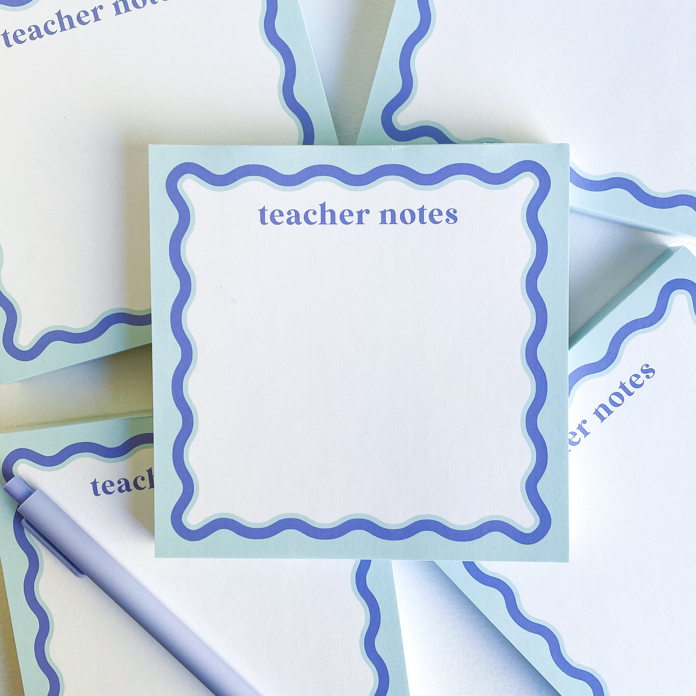 Teacher Notes Wavy Border Notepad