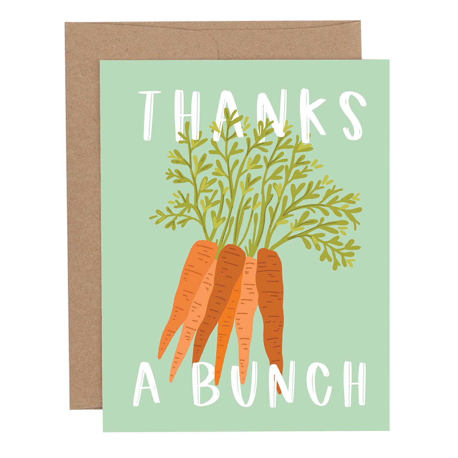 Thanks A Bunch Carrots Thank You Greeting Card – Greenstar Paperie