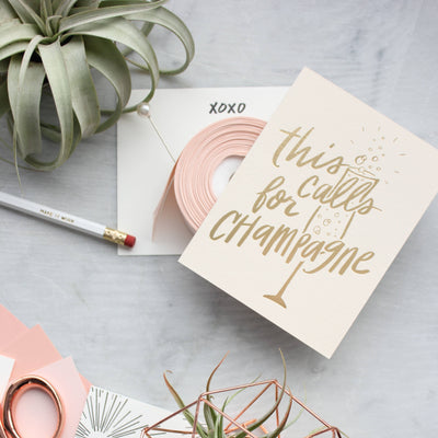 This Calls For Champagne Foil Congratulations Card
