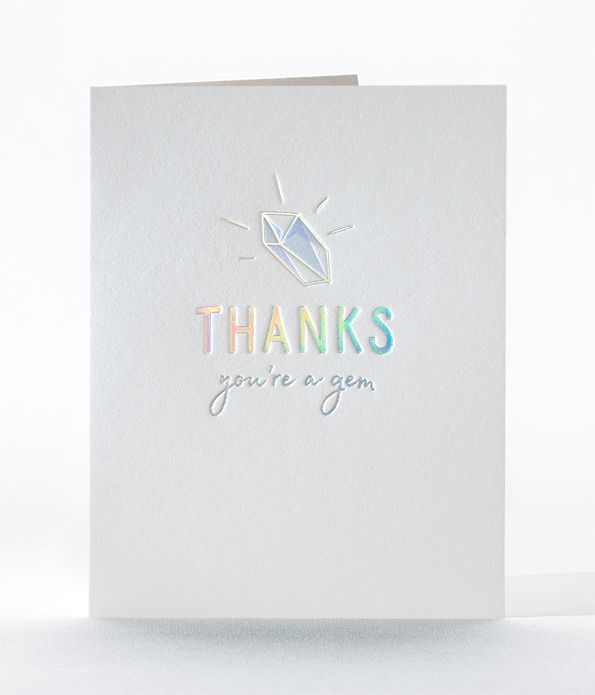 holographic thank you cards A True Gem Thank You Card