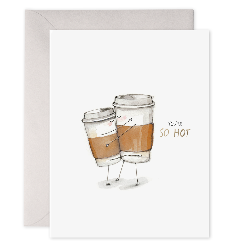So Hot Card Coffee Anniversary Love Greeting Card