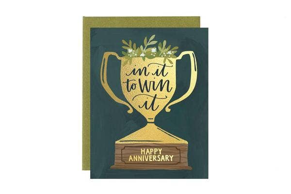 Anniversary Trophy Greeting Card