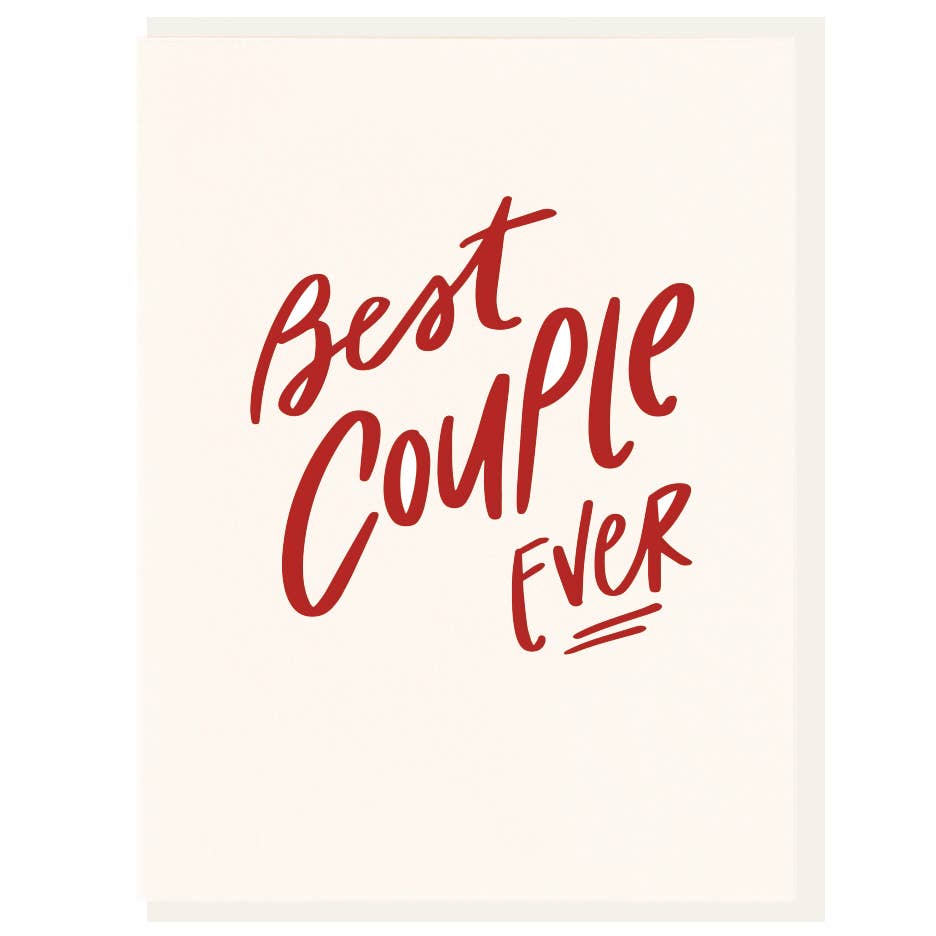 Best Couple Ever Letterpress Wedding Greeting Card