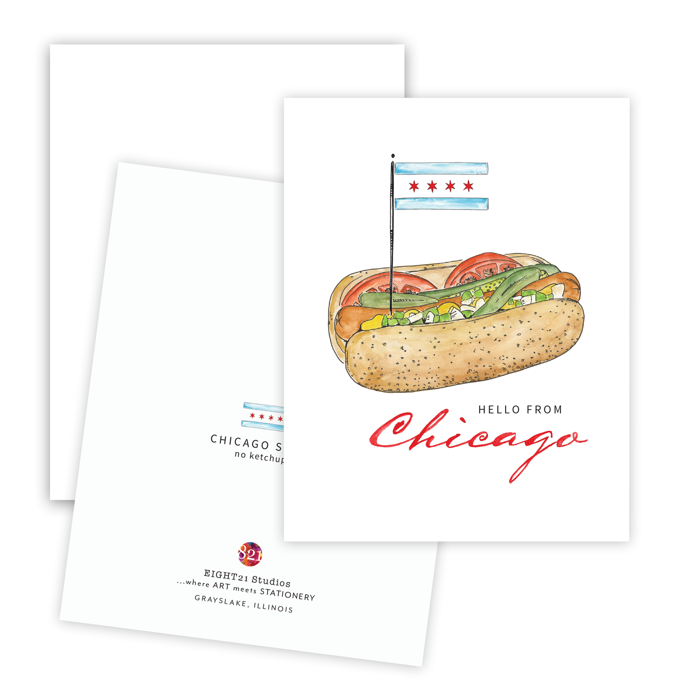 Chicago Style Hot Dog Lover Greeting Card