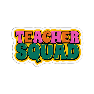 Teacher Squad Vinyl Waterproof Stickers