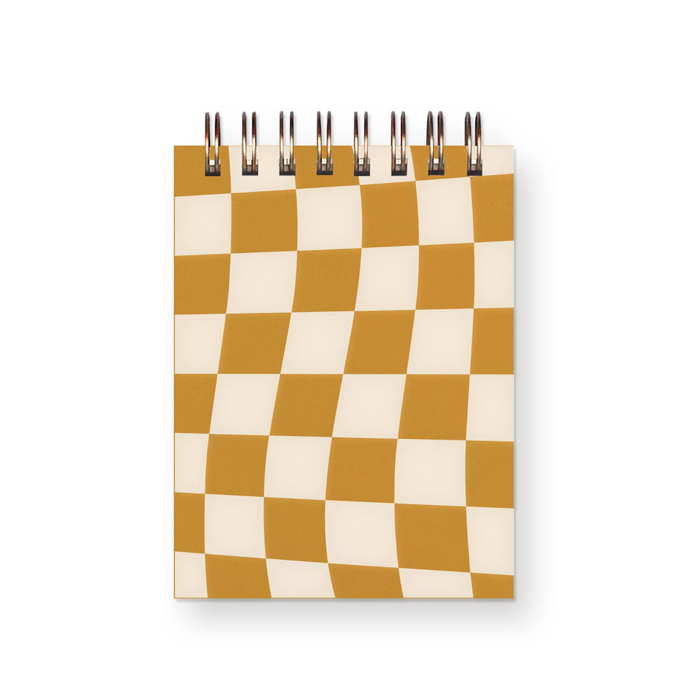 Checkerboard Mini Jotter Notebook with Saffron Cover