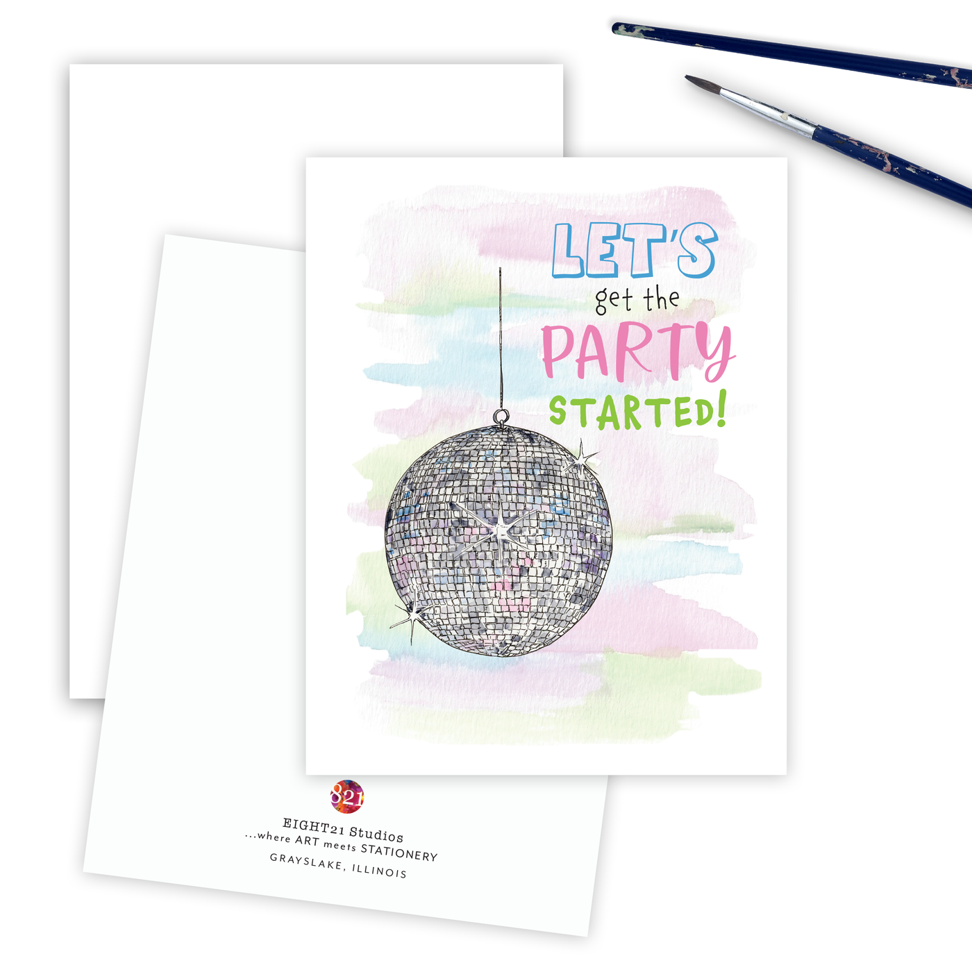 Happy Birthday Disco Ball, Get the Party Start Greeting Card