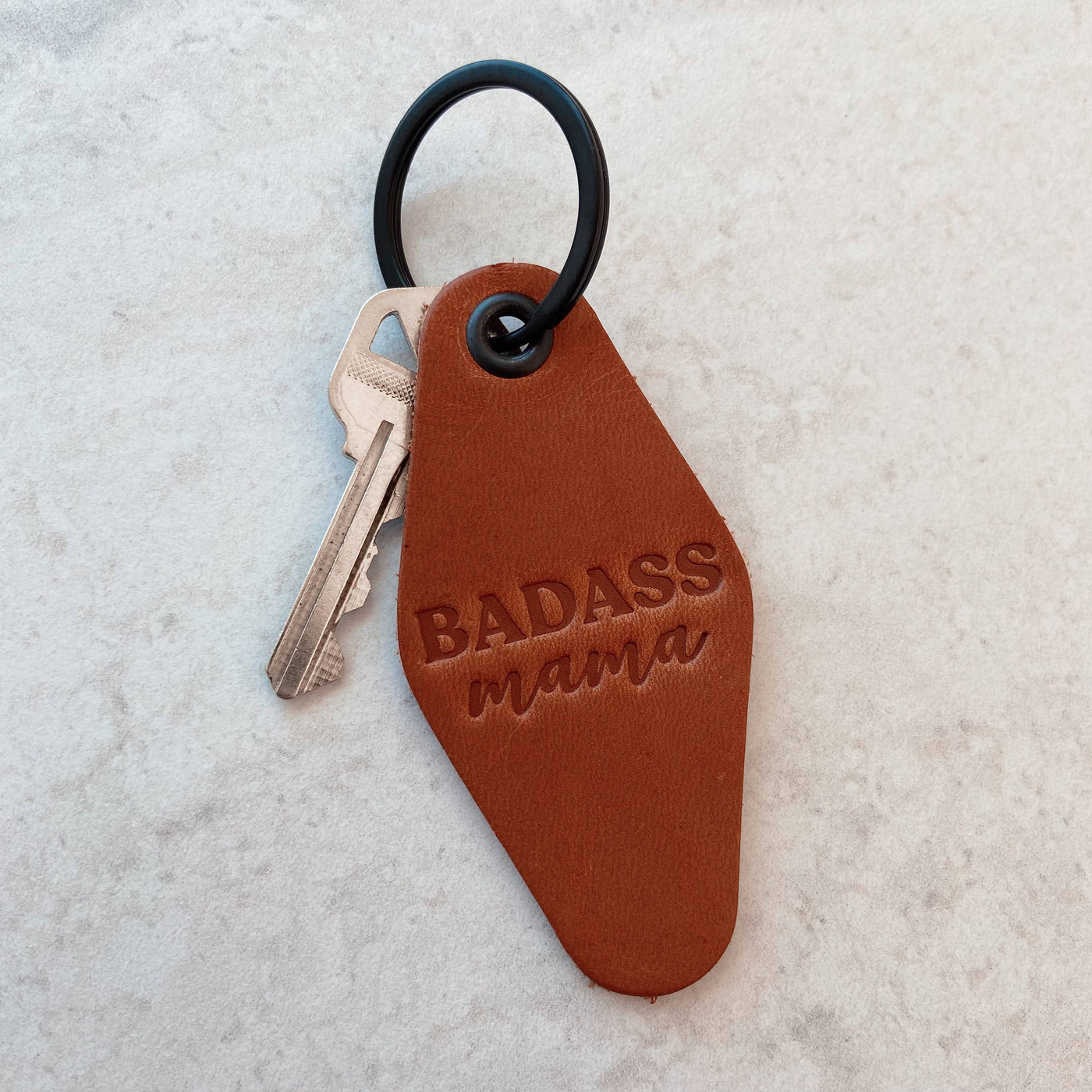 Badass Mama Leather Motel Keychain