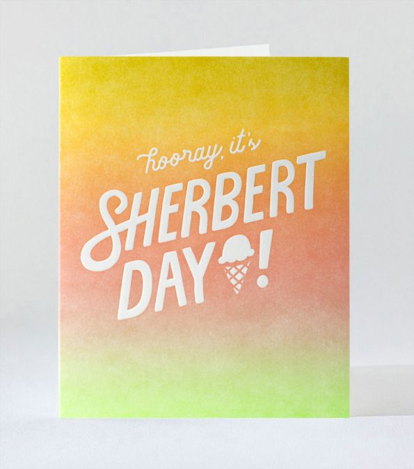 Sherbert Day Birthday Card