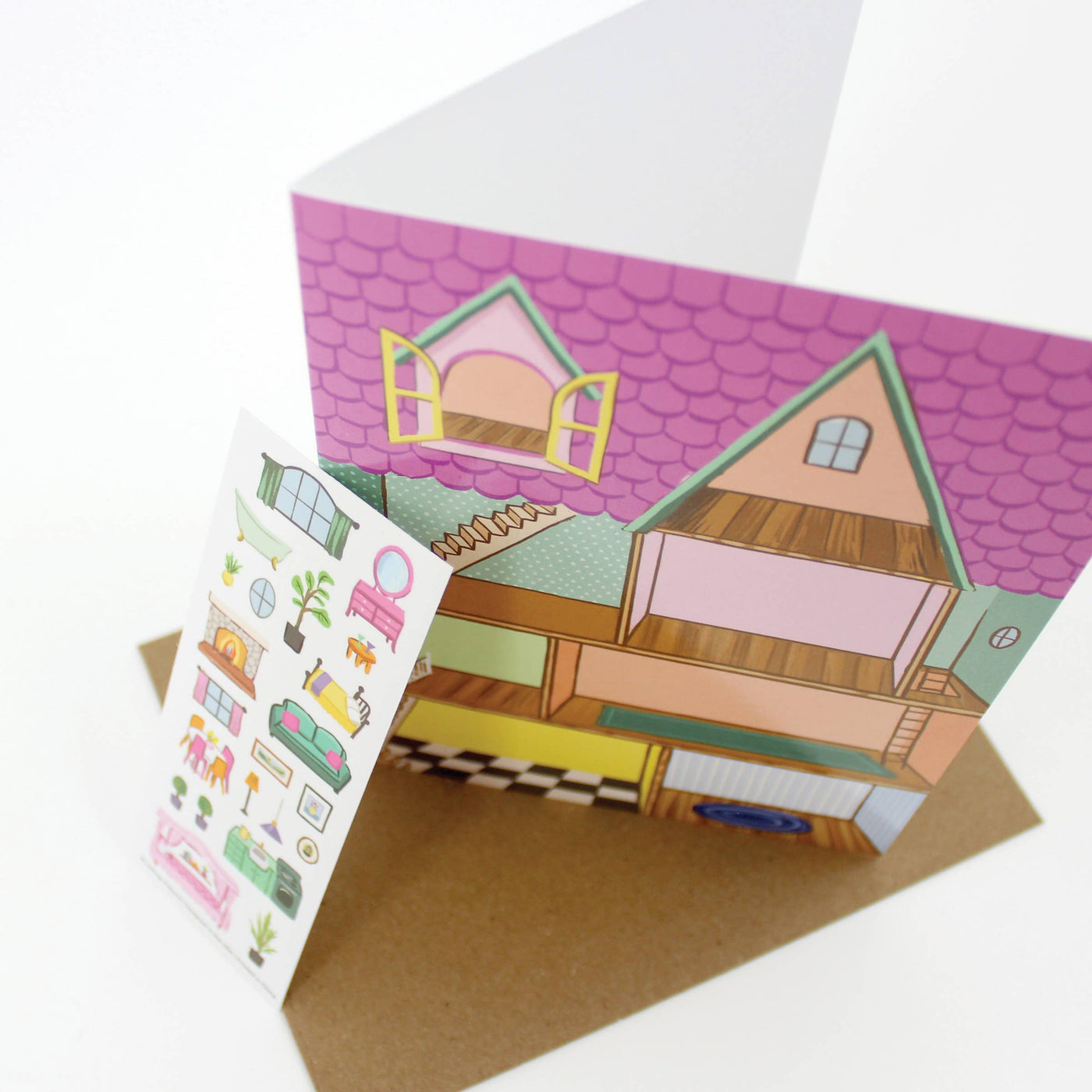 Dollhouse Sticker Scene Card