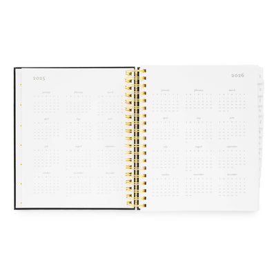 2025 Black Daily Spiral Planner