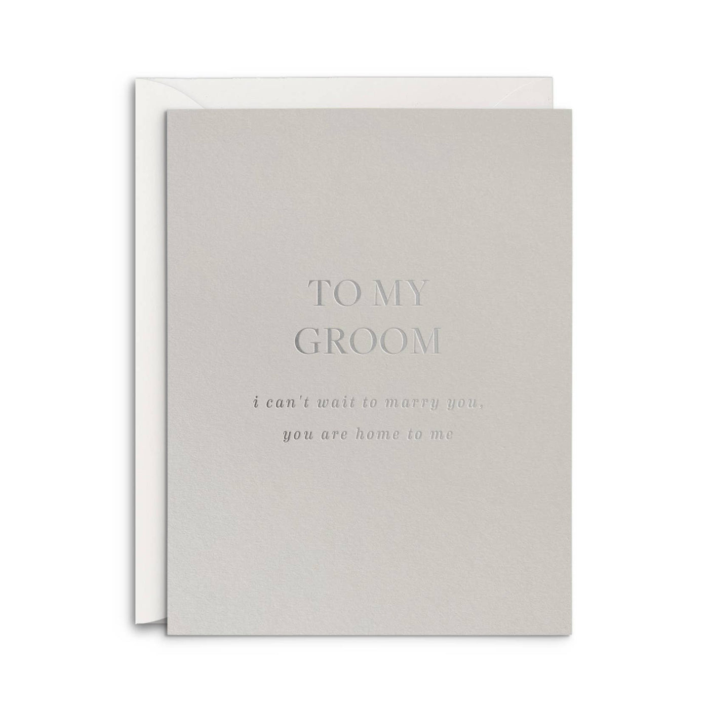 To My Groom Greeting Card