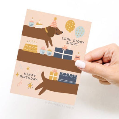 Long Story Short Dog Birthday Greeting Card