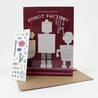 Robot Factory Sticker Scene Card