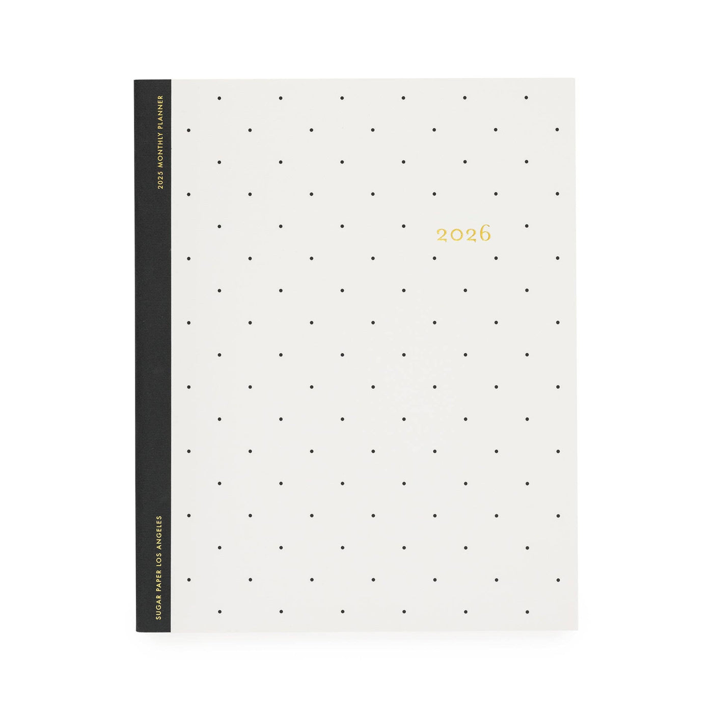 2026 Black Swiss Dot Monthly Planner