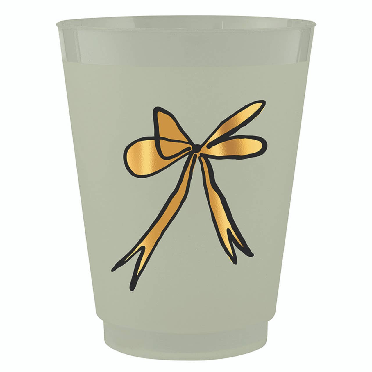 Gold Foil Bow Frost Cups, Set of 8