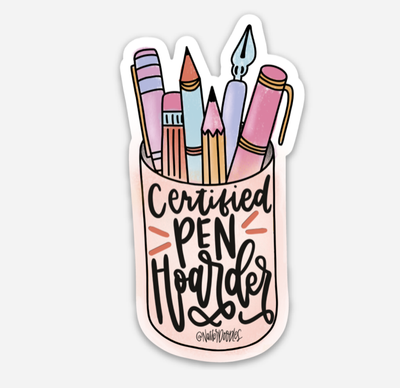 Certified Pen Hoarder Sticker