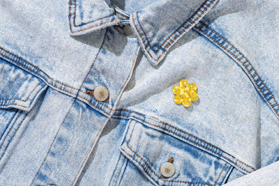 Friendship Flower Gold Confetti Pin