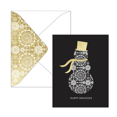 Shimmering Snowman: Happy Holidays, Boxed Holiday Cards