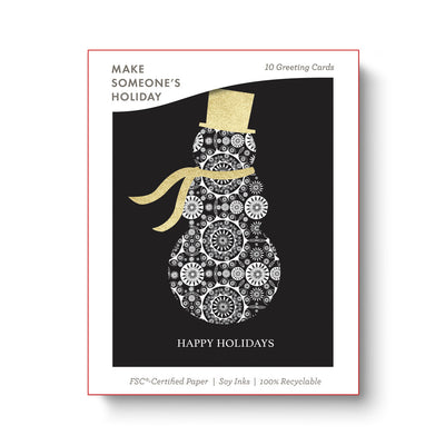 Shimmering Snowman: Happy Holidays, Boxed Holiday Cards