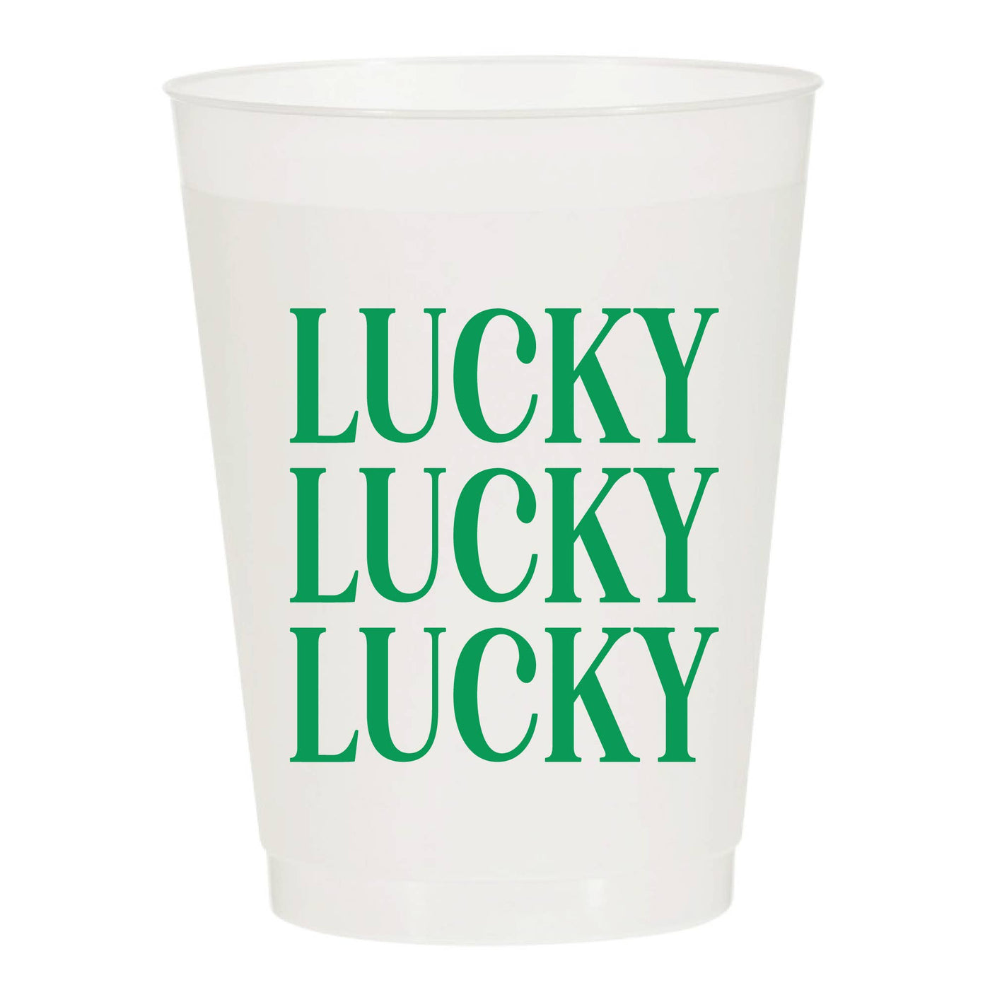 Lucky Lucky Lucky Frosted Cups, Pack of 6