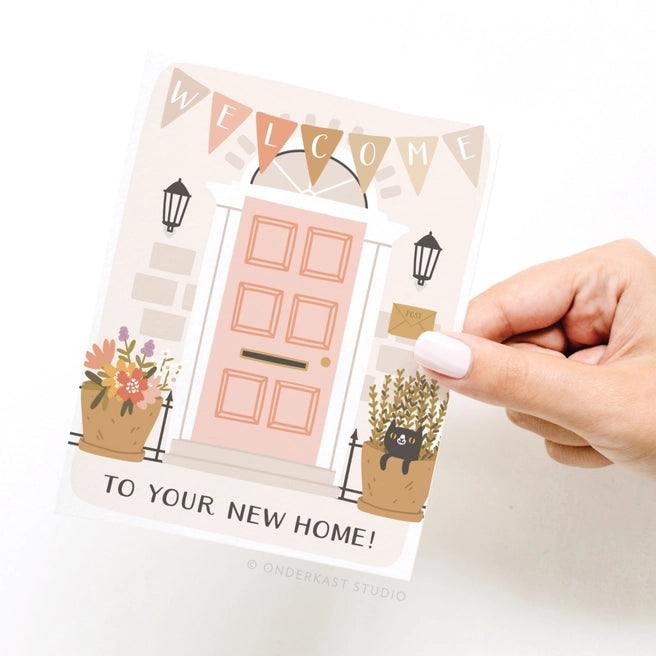 Welcome to Your New Home Door Greeting Card
