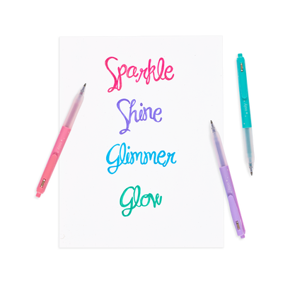 Oh My Glitter! Retractable Glitter Ink Gel Pens