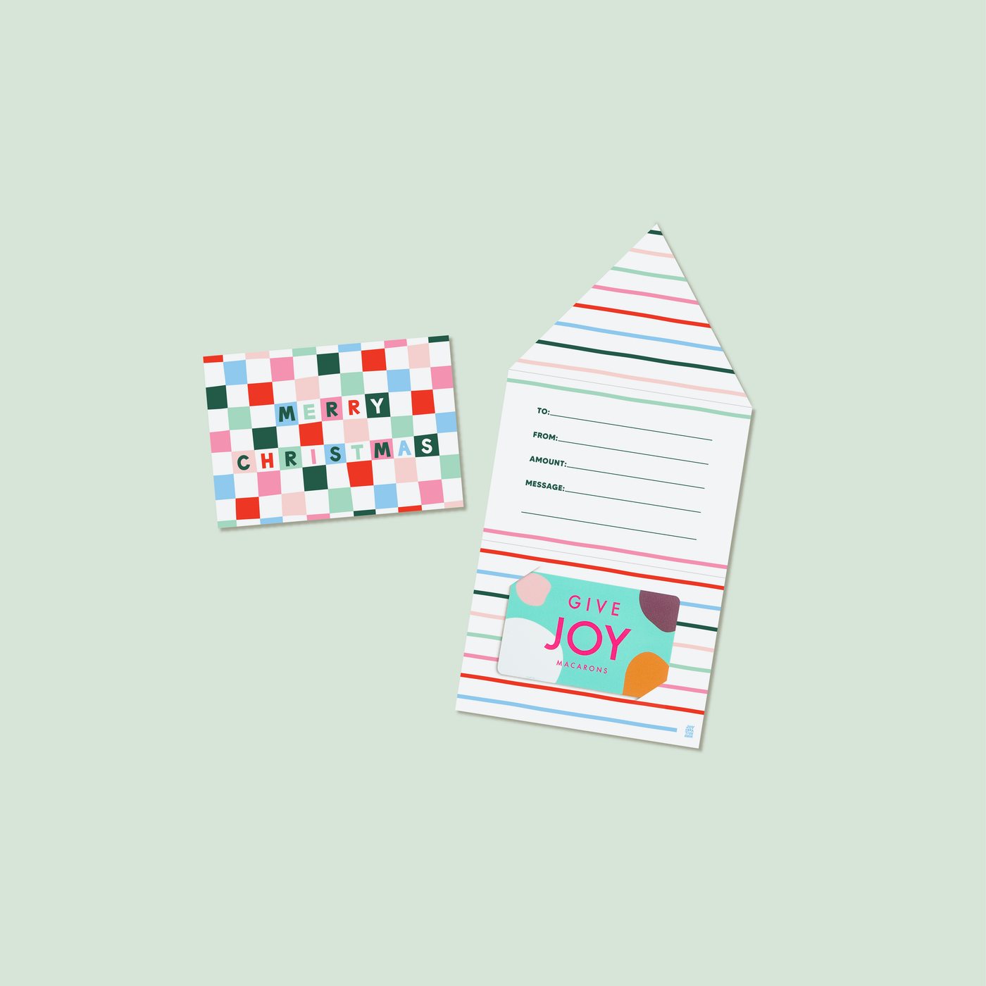 Gift Card Holders - Holiday Check (Set of 4)