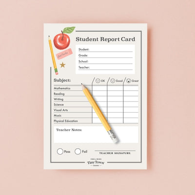 Tiny Town Play Notepad - Report Card