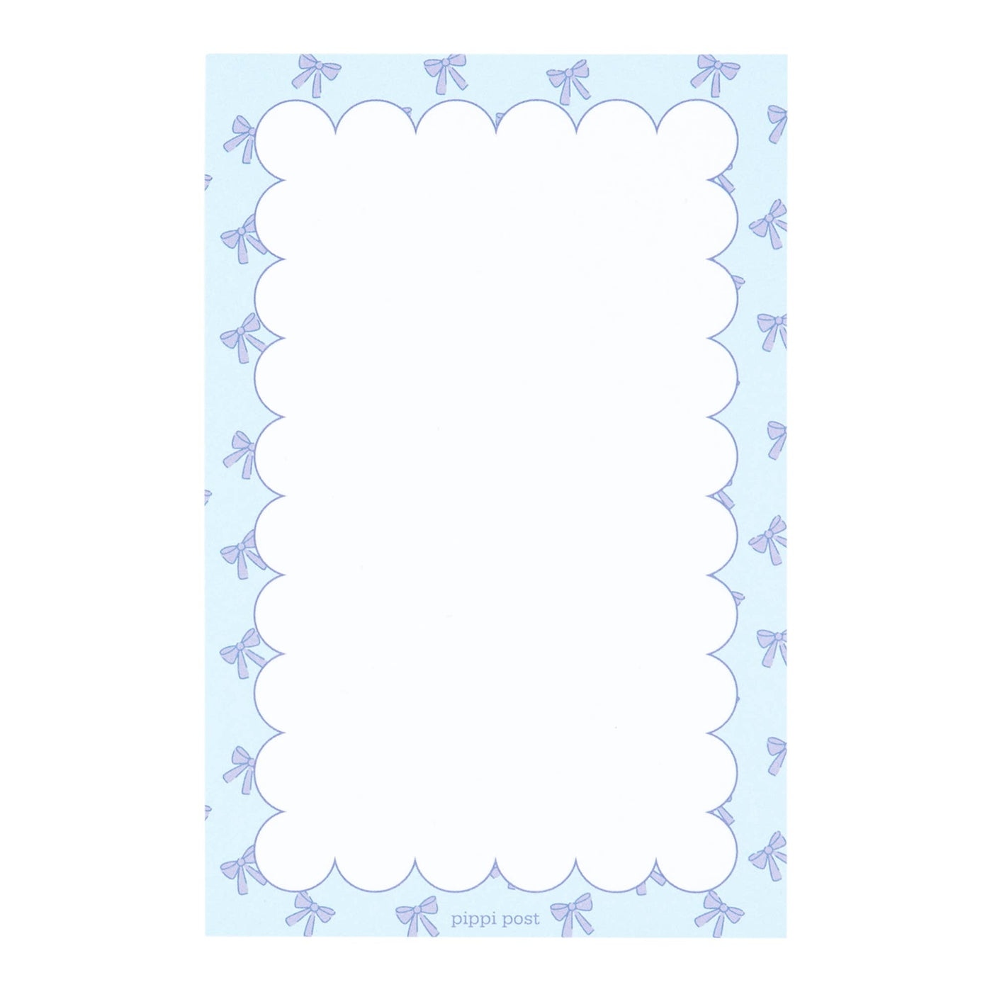 Blue Coquette Bows 4x6 Notepad