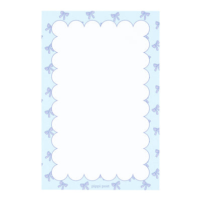 Blue Coquette Bows 4x6 Notepad