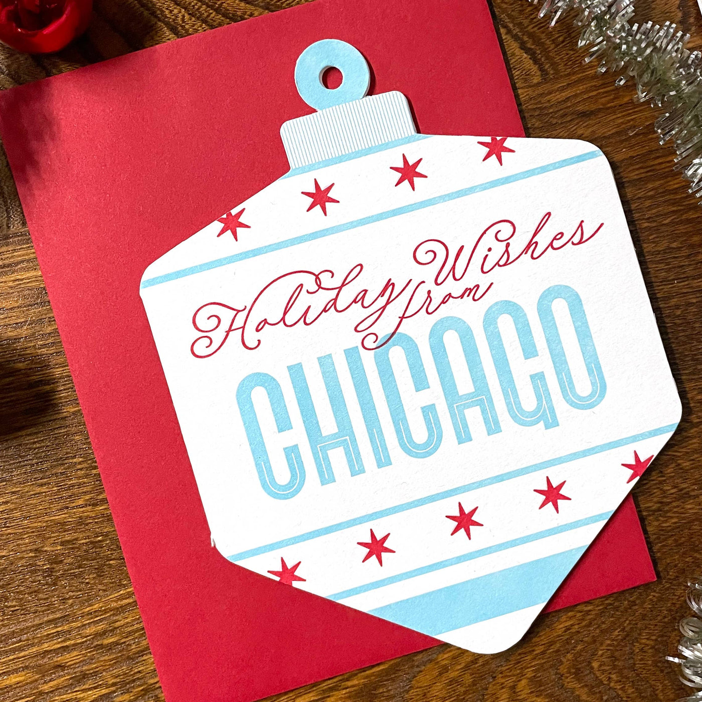 Chicago Holiday Ornament Card