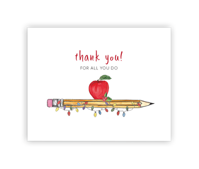 Teacher or Aide Appreciation Christmas Greeting Card