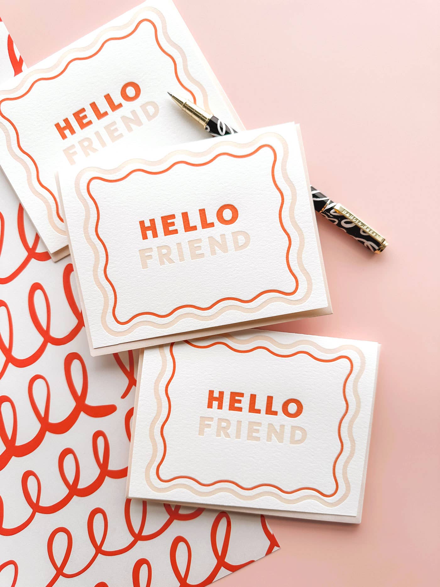 Hello Friend - Box Set of 6 Letterpress Cards