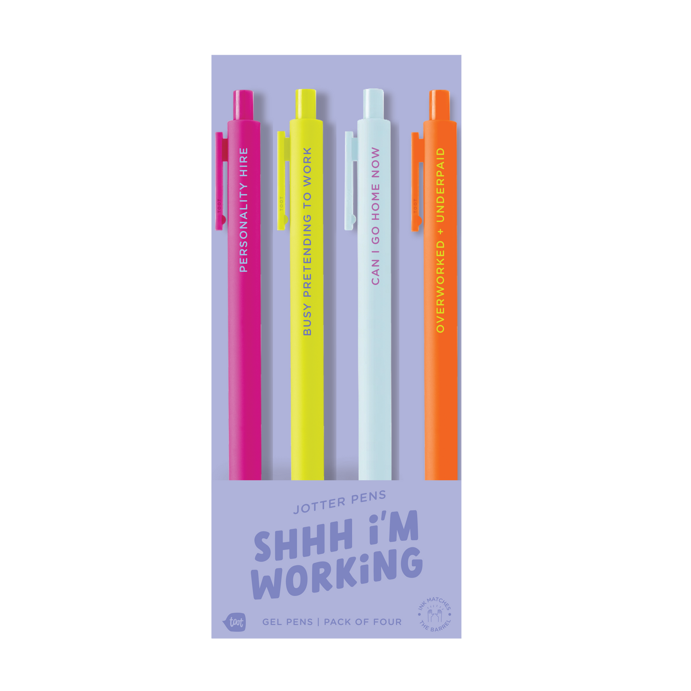 Shh I'm Working, 4 Pack Jotter Set
