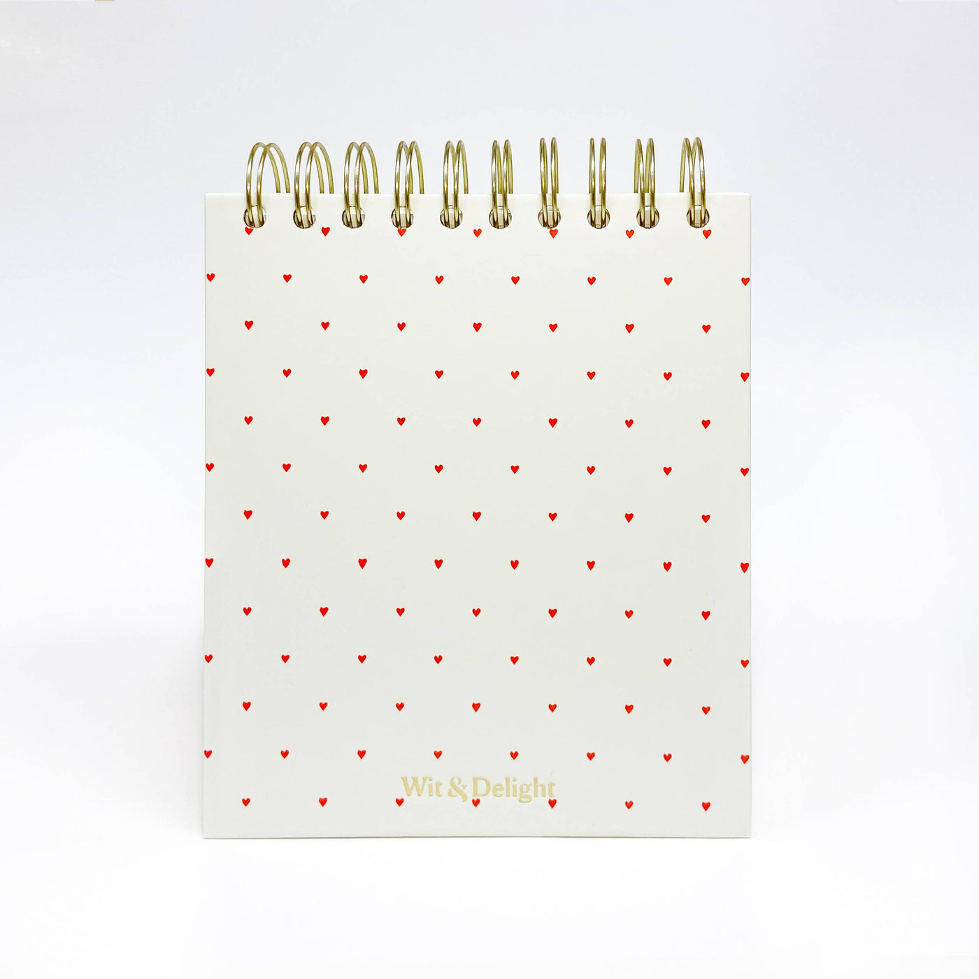 Cream Notes Spiral Notepad with Hearts