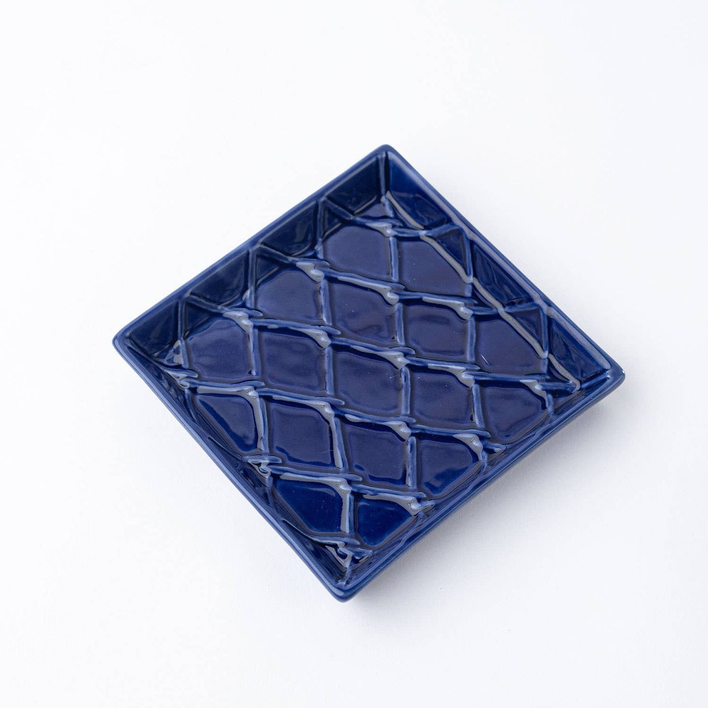 Navy Textured Beverage Napkin Tray