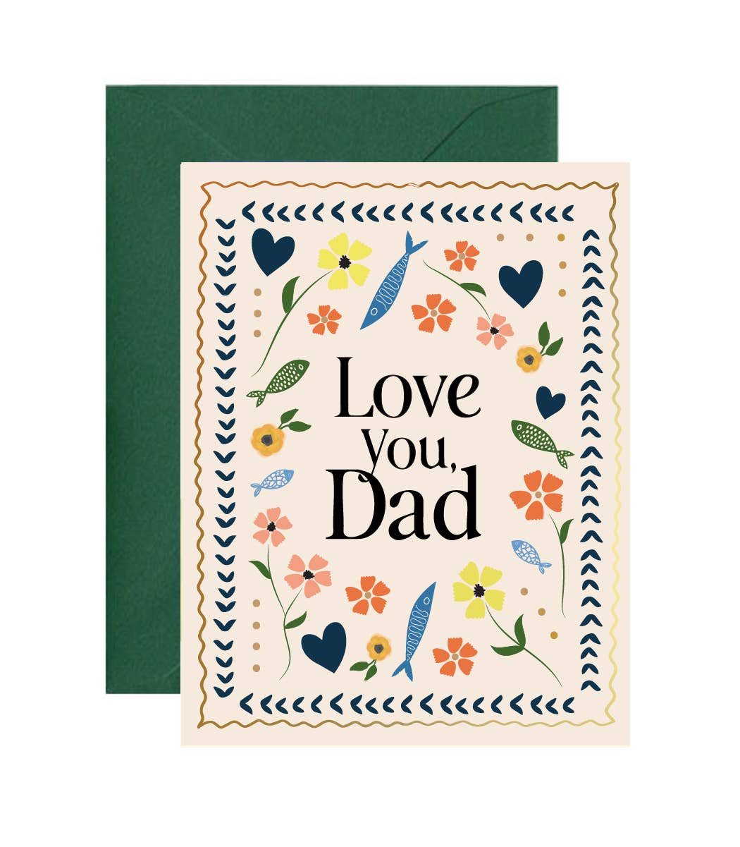 Mosaic Dad Floral Father's Day Greeting Card