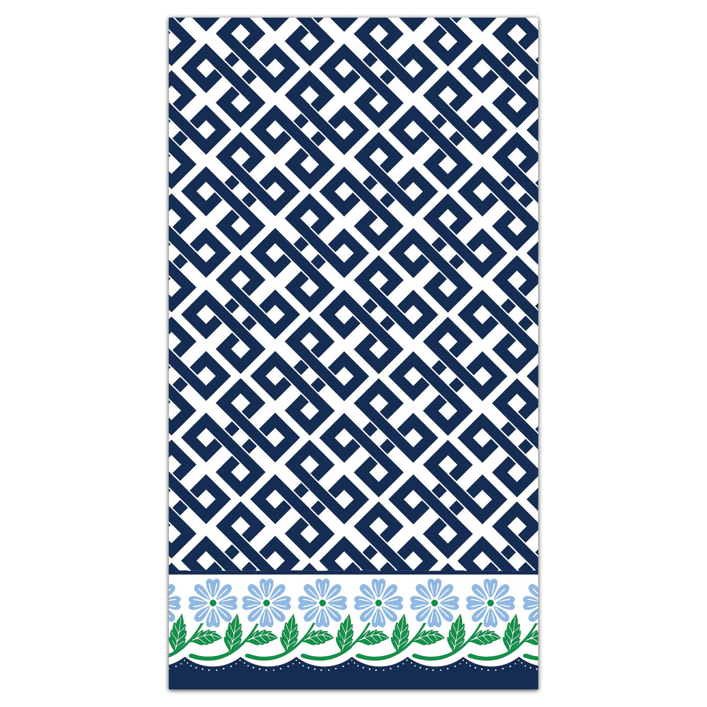 Geometric and Floral BorderPaper Guest Towels