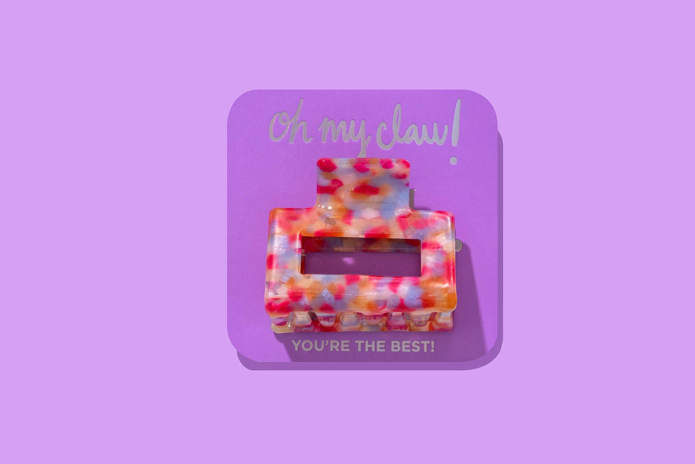 Claw Hair Clip Affirmation Card - "You're the Best!"