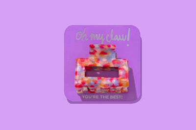 Claw Hair Clip Affirmation Card - "You're the Best!"