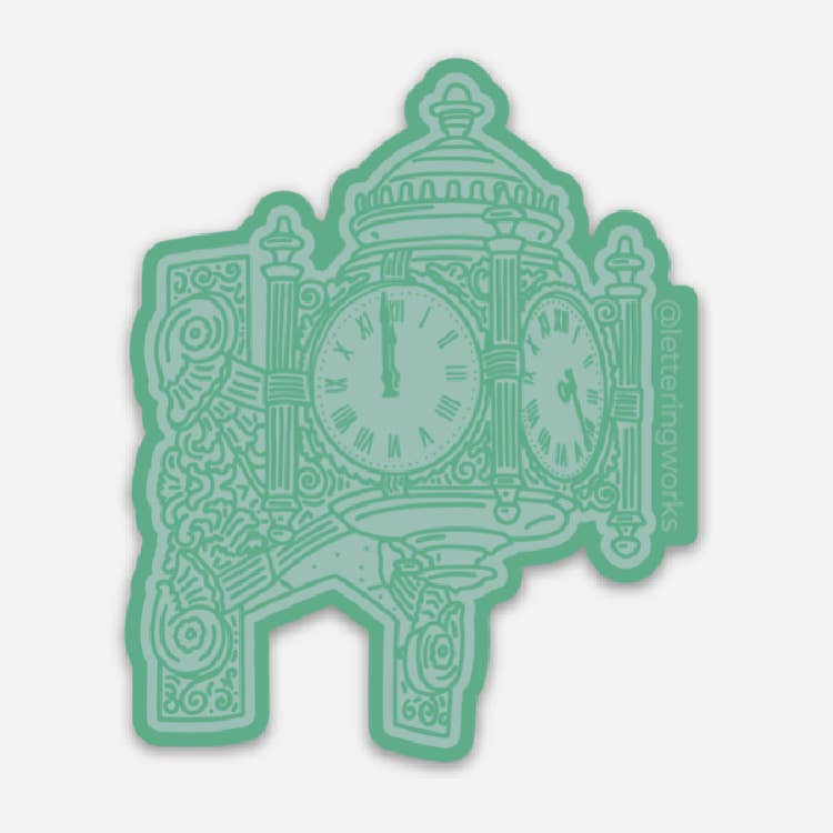 Chicago Marshall Fields Clock Sticker