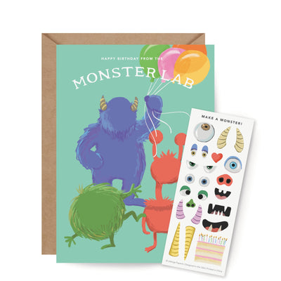 Monster Lab Sticker Scene Card