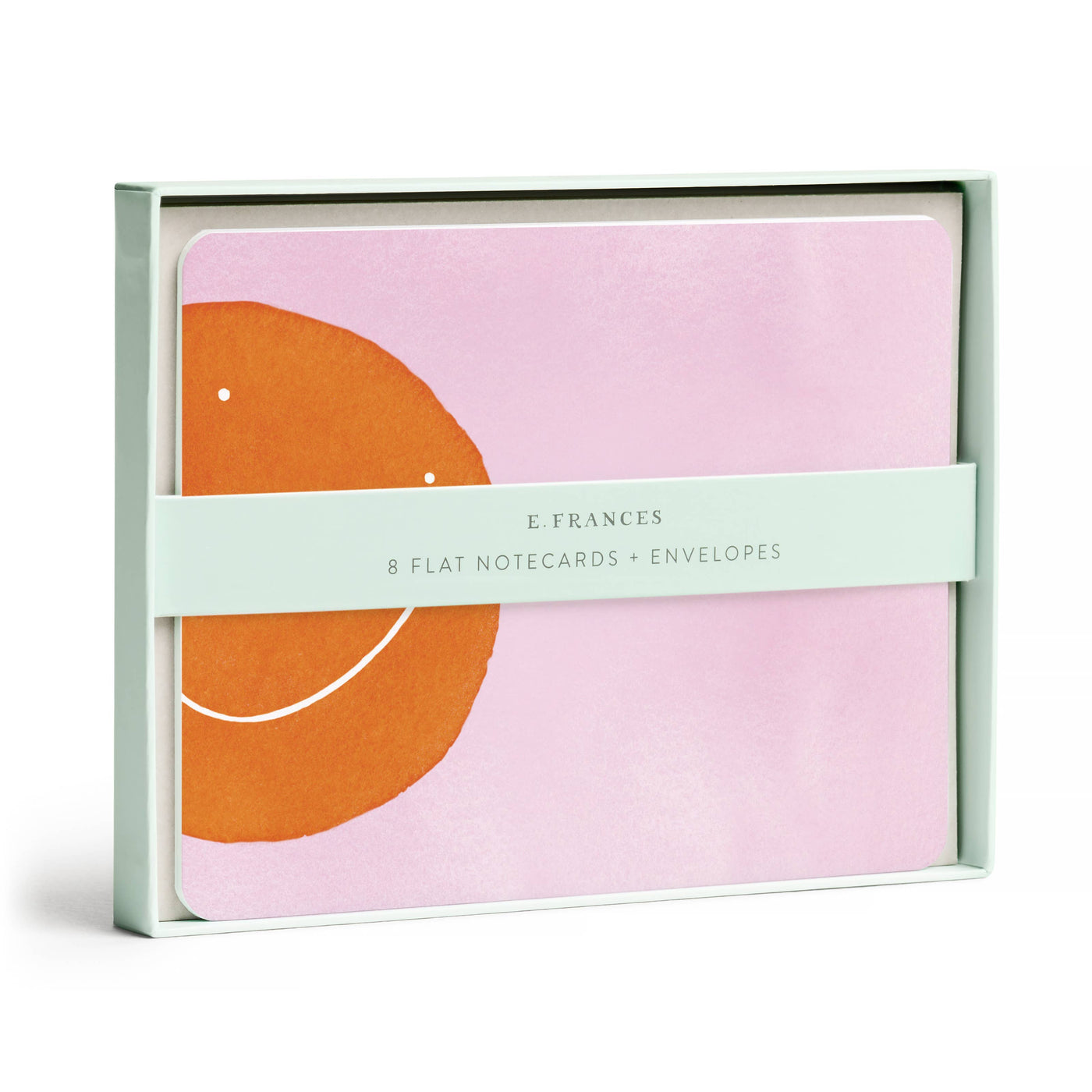 Orange Smiley Flat Notecards