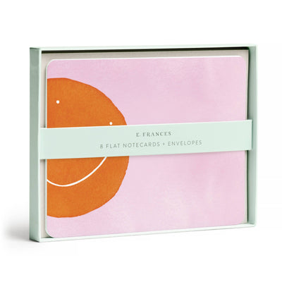 Orange Smiley Flat Notecards