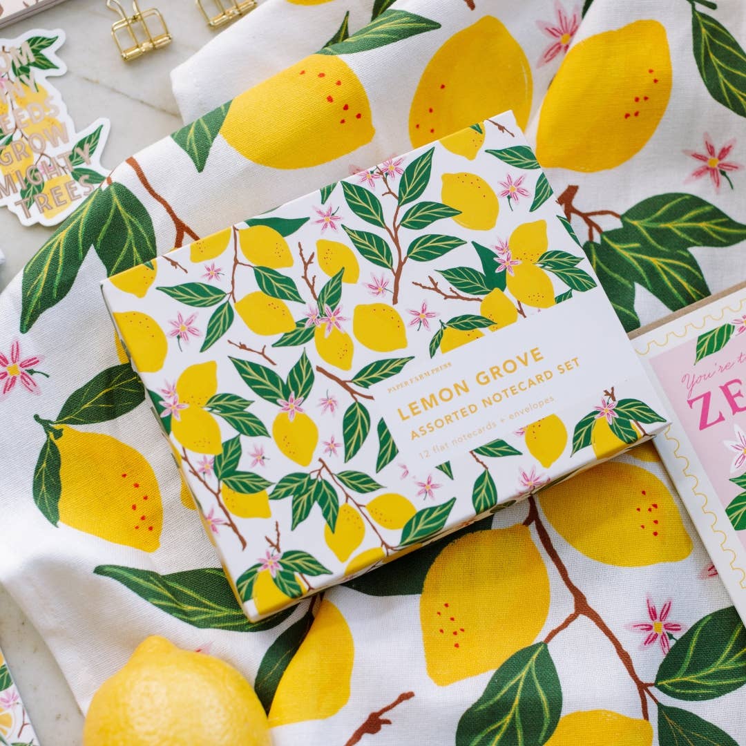 Lemon Grove Assorted Flat Notecard Set